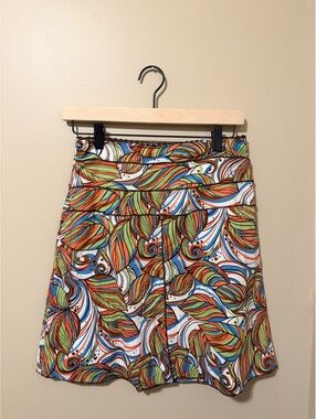 BCX Colorful Abstract Paisley Mini Skirt Size XS